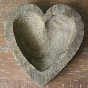 Wooden Heart Bowl